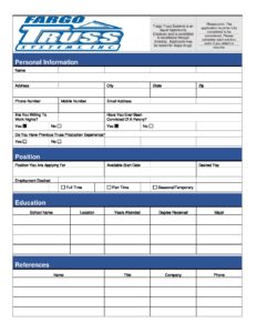 fts employee fillable application fargo truss